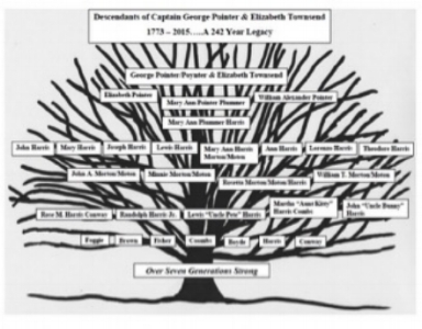  Simplified family tree of the descendants of Captain George Pointer and Elizabeth Townsend 