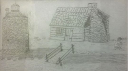  Drawing of George Pointer's cabin on the C&O Canal 