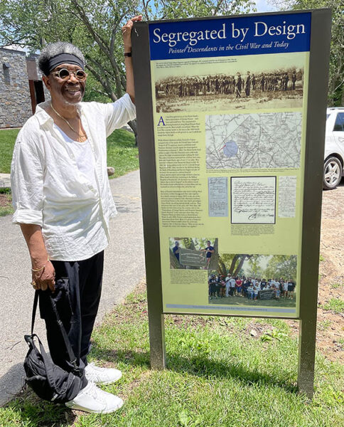James Fisher with historic sign