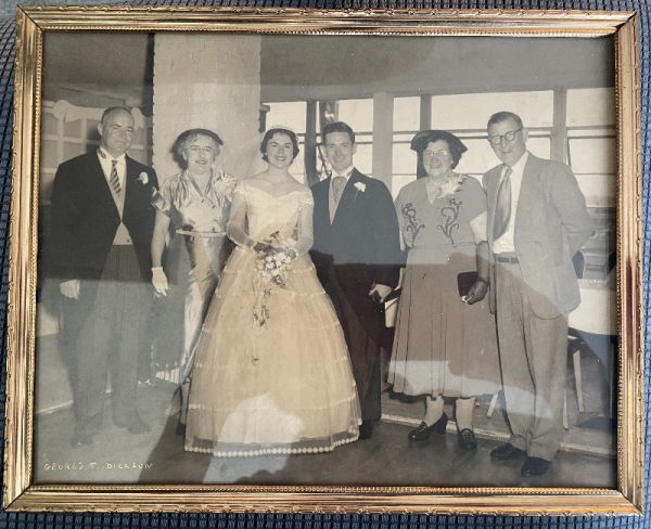 A family photo from Elaine O'Malley's wedding in 1953.